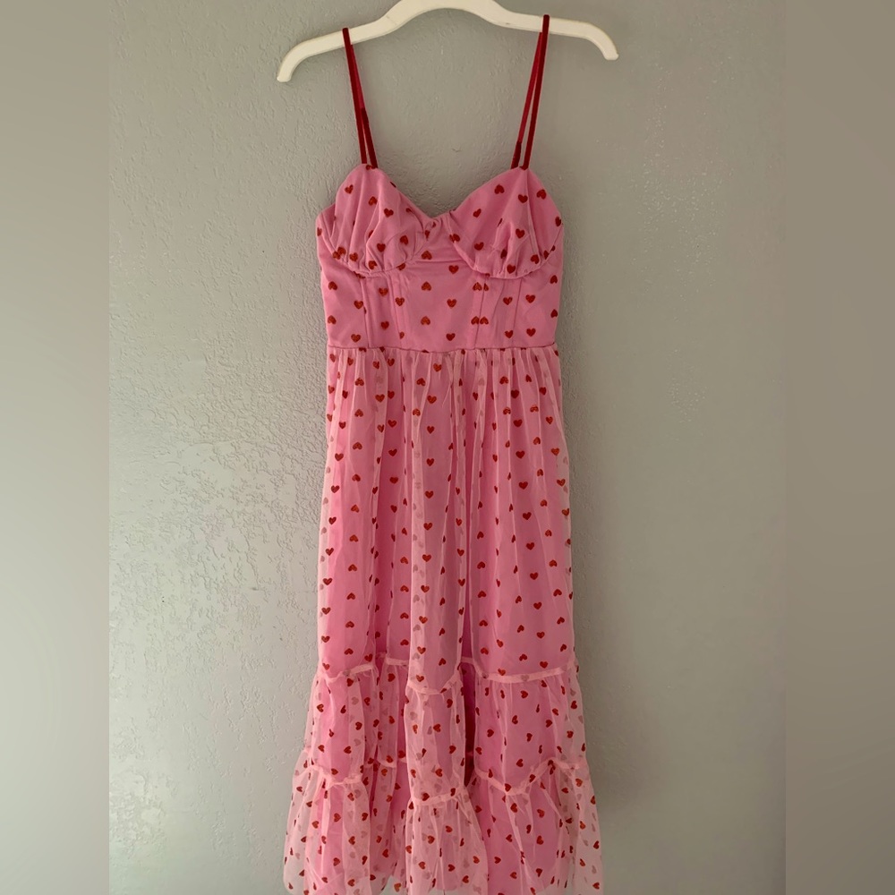 BETSEY JOHNSON NWT pale pink heart dress